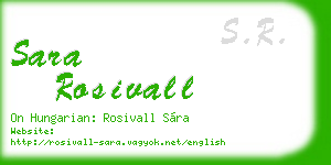 sara rosivall business card